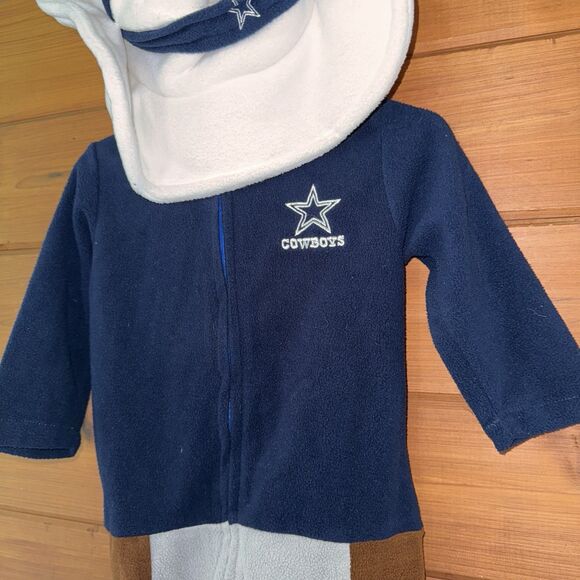 Dallas Cowboys Toddler Costume Dress up Outfit with Removable Hood Hat 12 Months - Picture 3 of 8
